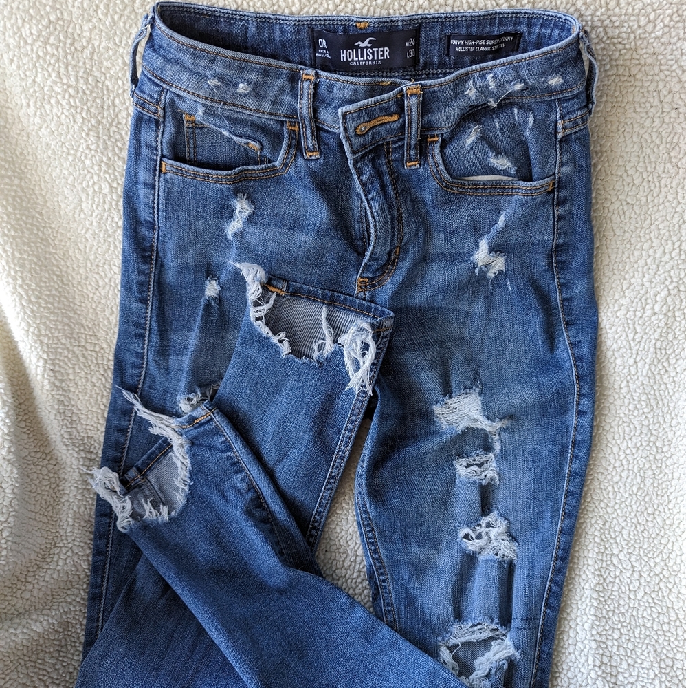 Hollister Curvy High-Rise Super Skinny Jeans, size 24w 30L